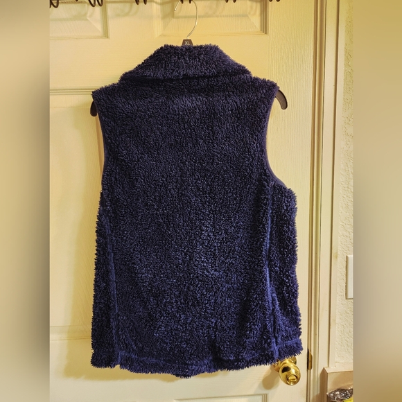 Chaps Dark Blue Fleece Vest Size L - Picture 3 of 4